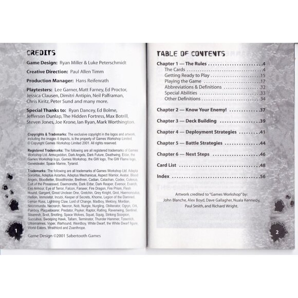 Warhammer 40000 Collectible Card Game Players Handbook Battle For Pandora Prime - Picture 3 of 5